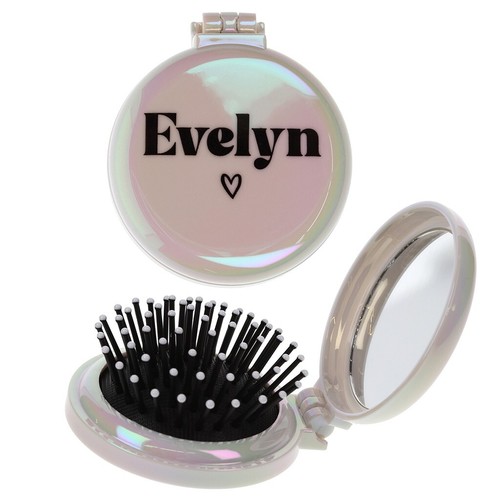 Personalised hairbrush mirror - personalised,