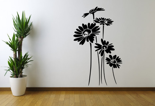 Modern daisy flowers - daisy, art