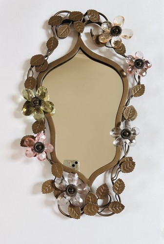 Vintage mirror metal edges - metal,