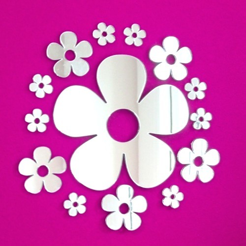 Pack daisy mirrors 12cm - 11,