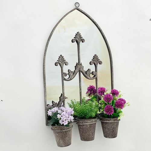 Rusty wall mirror with - rusty, triple